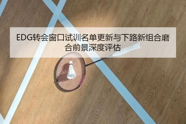 EDG转会窗口试训名单更新与下路新组合磨合前景深度评估